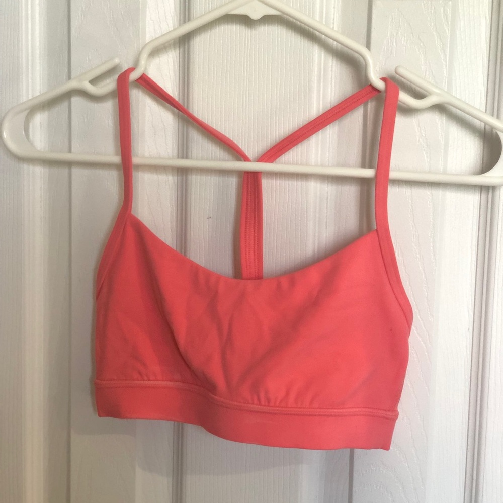 NWOT. Lululemon Flow Y Nulu Bra in Raspberry Cream, size 4. - Picture 3 of 3